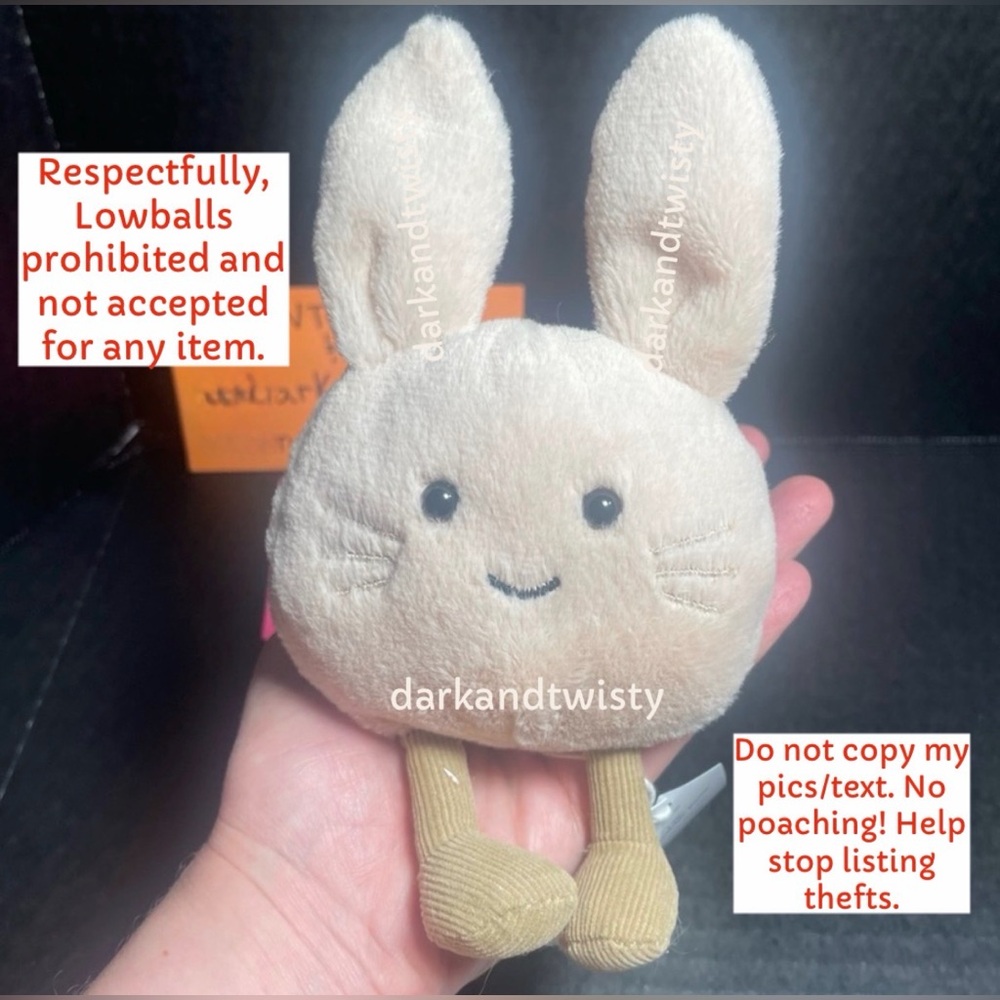 ORIGINAL OWNER BNWT RETIRED JELLYCAT AMUSEABEAN BUNNY PLUSH PRICE FIRM